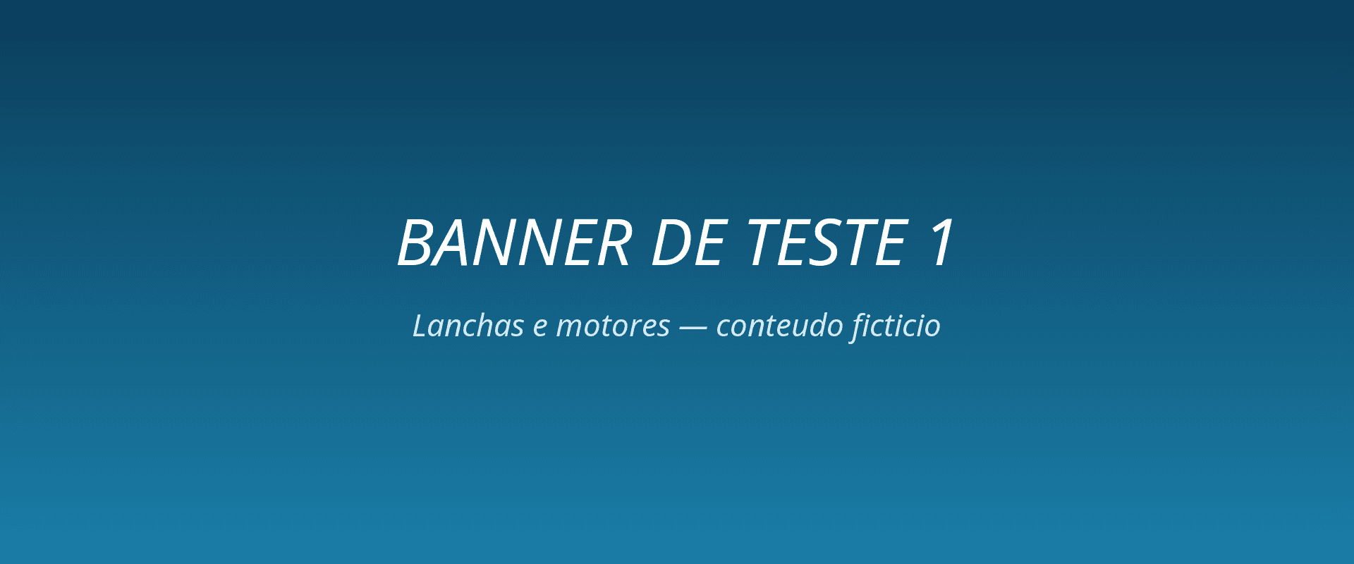 Banner de Teste 1